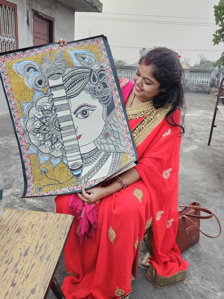 Our Madhubani artist